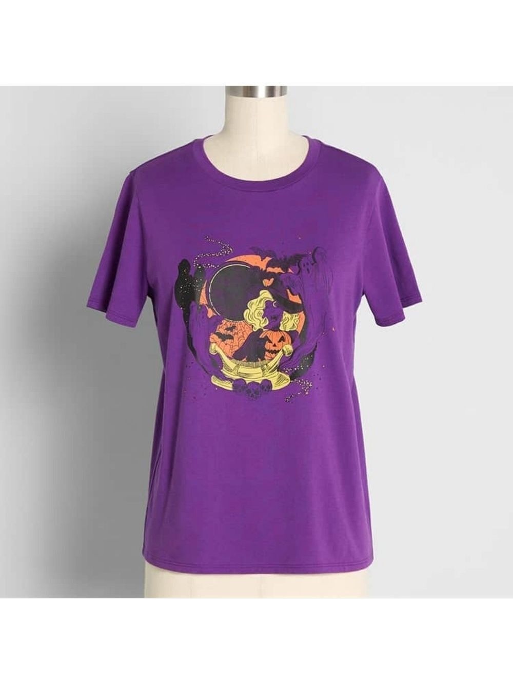 ModCloth Crew Neck Tee Purple Cotton